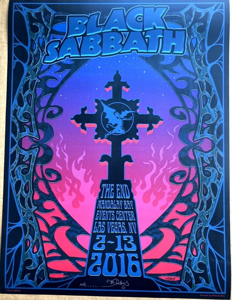 AUTHENTIC BLACK SABBATH POSTER Mandalay Las Vegas Feb 13th 2016 Ozzy Osbourne AE