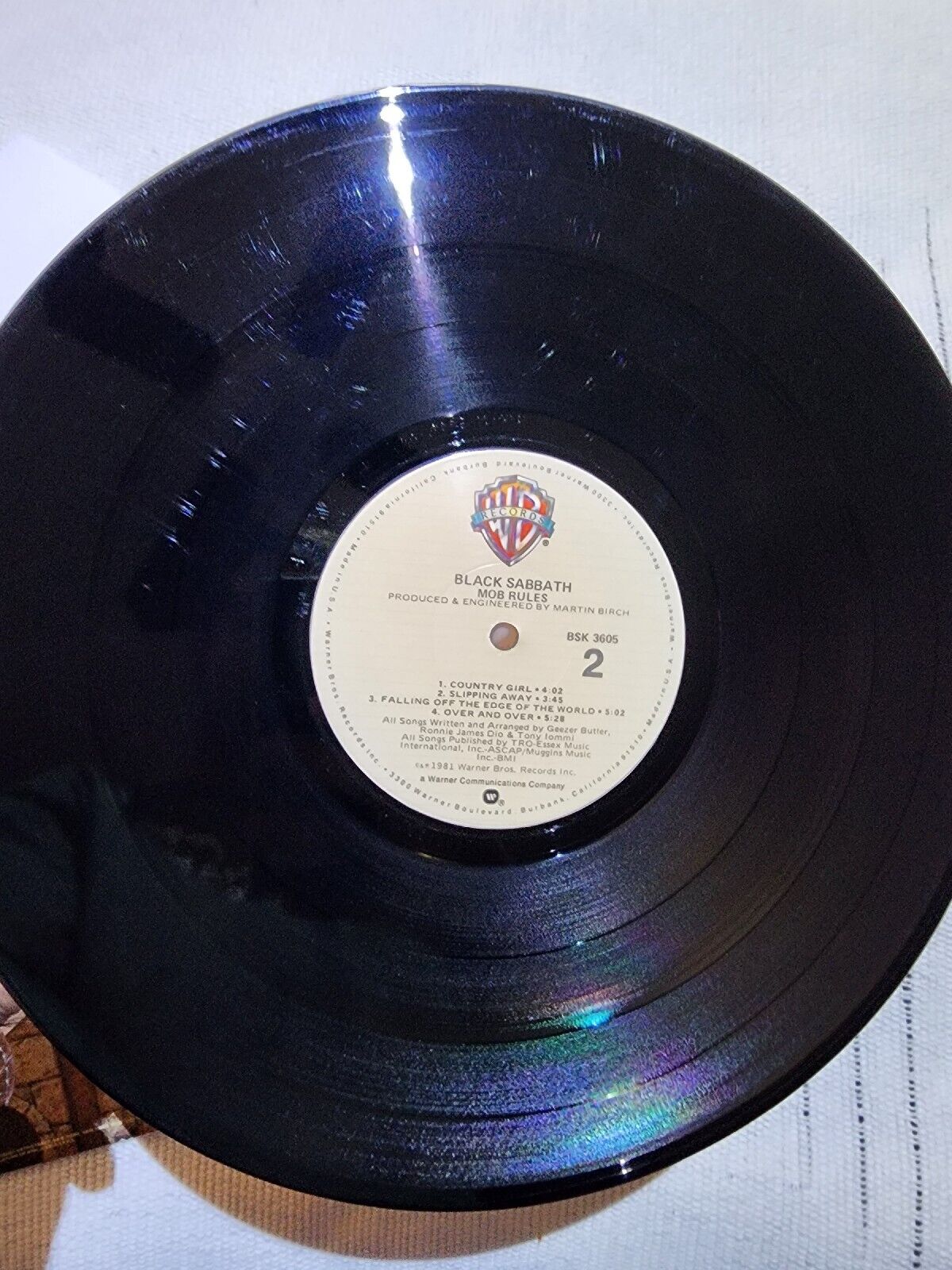 Black Sabbath Mob Rules Original FIRST Press LP 1981 BSK 3605 RONNIE JAMES DIO