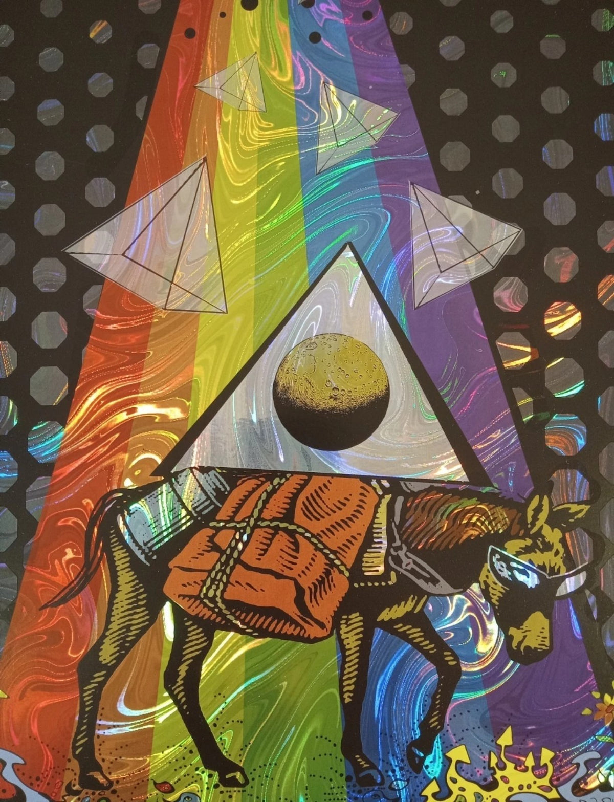Gov't Mule -Dark Side of Mule Foil Poster -Tinley Park IL 2023 - Signed M Dubois
