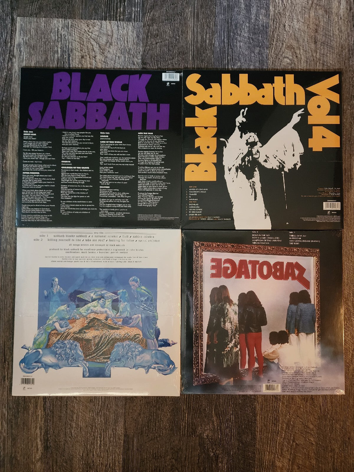 BLACK SABBATH STUDIO ALBUM VINYL LP LOT 3 +4 + 5 +6 180G HEAVYWEIGHT AUDIOPHILE