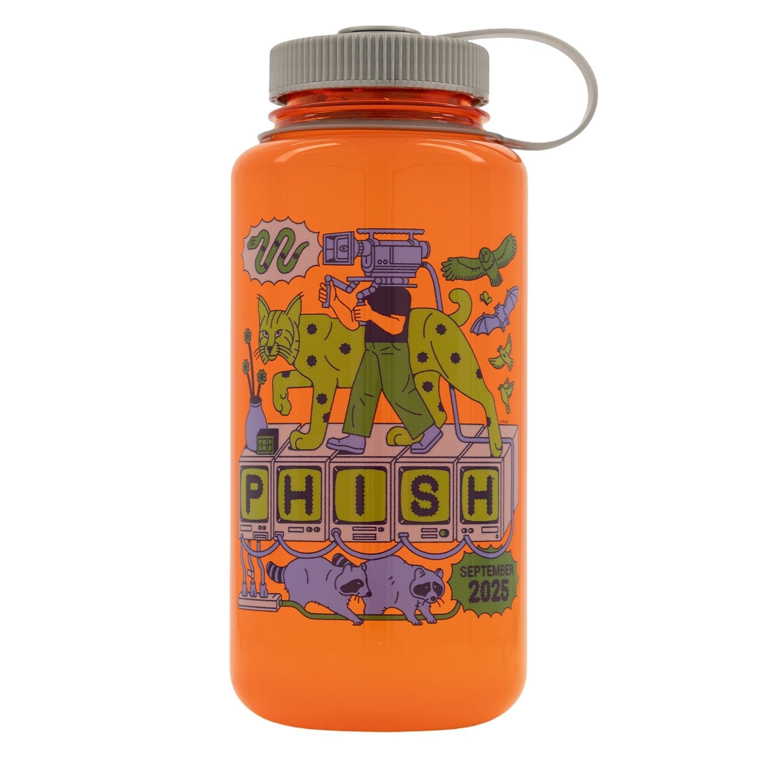 Phish Summer 2025 32oz Orange Nalgene Water Bottle Bobcat Broadcast September 25