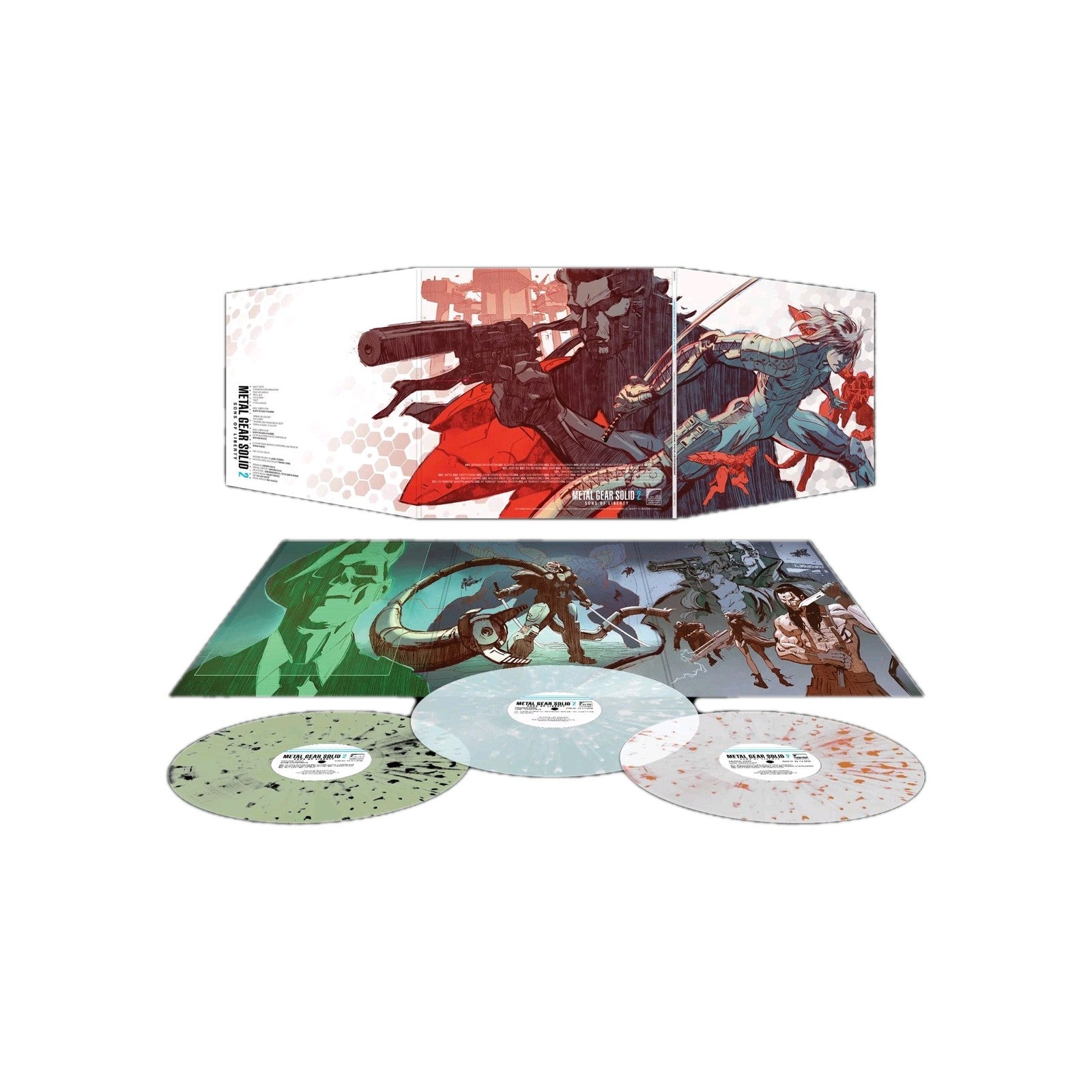 Metal Gear Solid 2: Sons of Liberty Vinyl Soundtrack 3xLP Splatter MGS Mondo OST