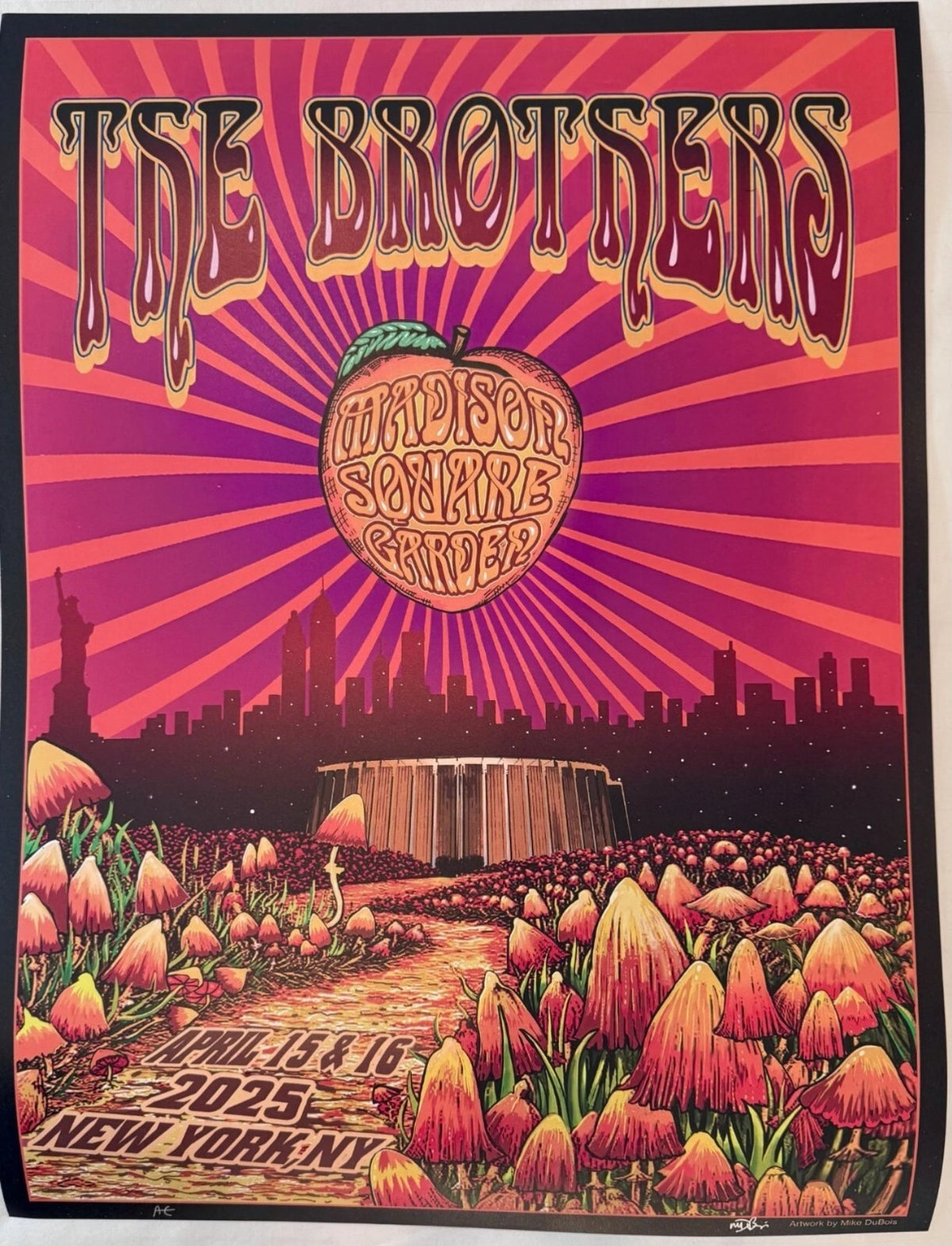 The Brothers Event Genuine Concert Poster 4/15 & 4/16 2025 Madison Square Garden