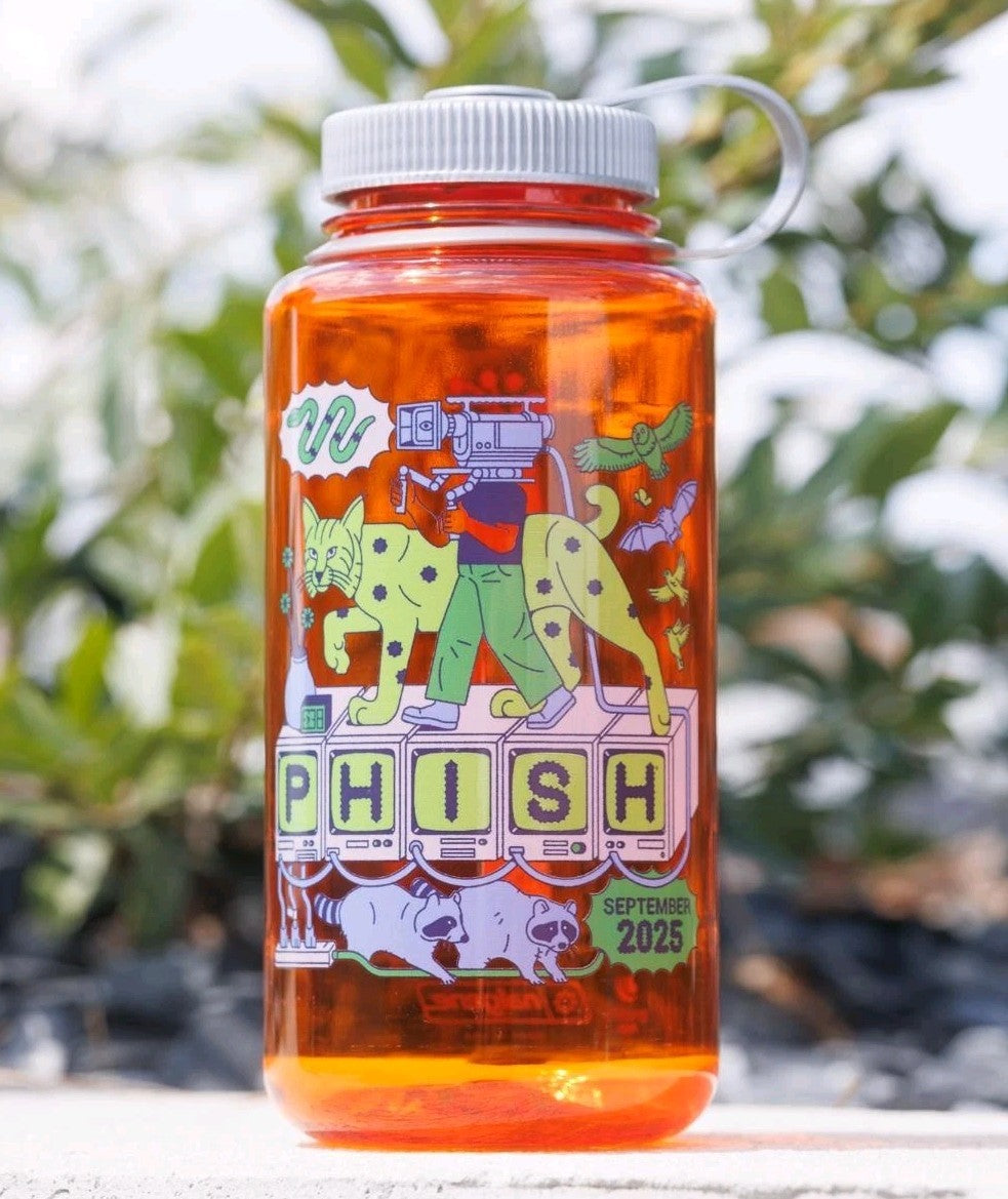 Phish Summer 2025 32oz Orange Nalgene Water Bottle Bobcat Broadcast September 25