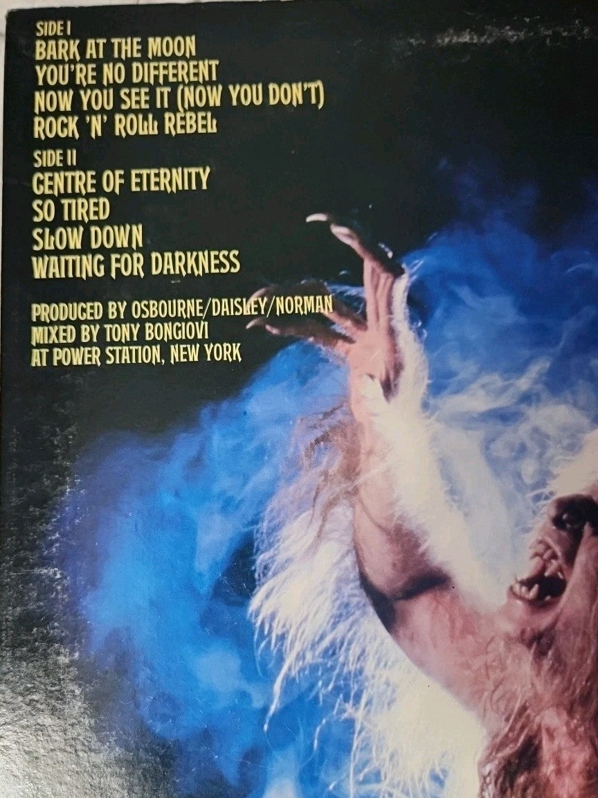 Ozzy Osbourne - Bark at the Moon - Vintage Vinyl Record LP Album Original 1983