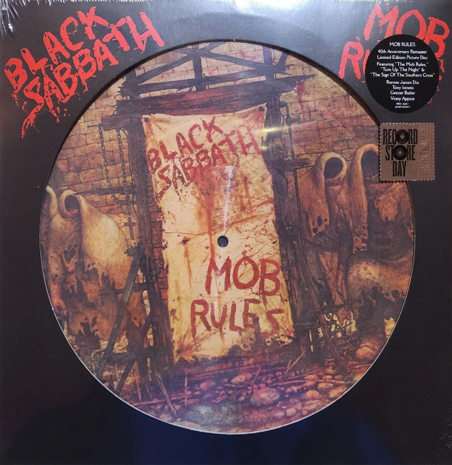 Black Sabbath Mob Rules 40th Anniversary • DIO Limited RSD Picture Disc Vinyl LP