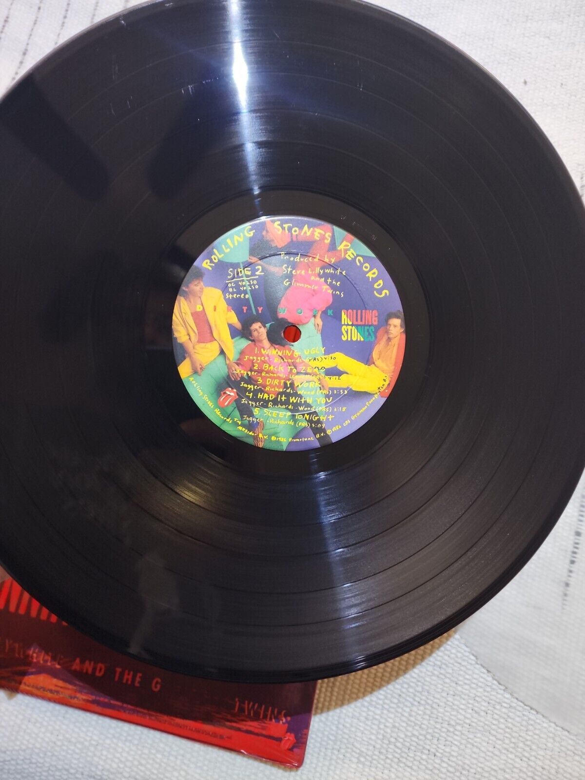 Rolling Stones Dirty Work USA Vinyl LP 1st Press w/ Hype NM Near Mint OC40250