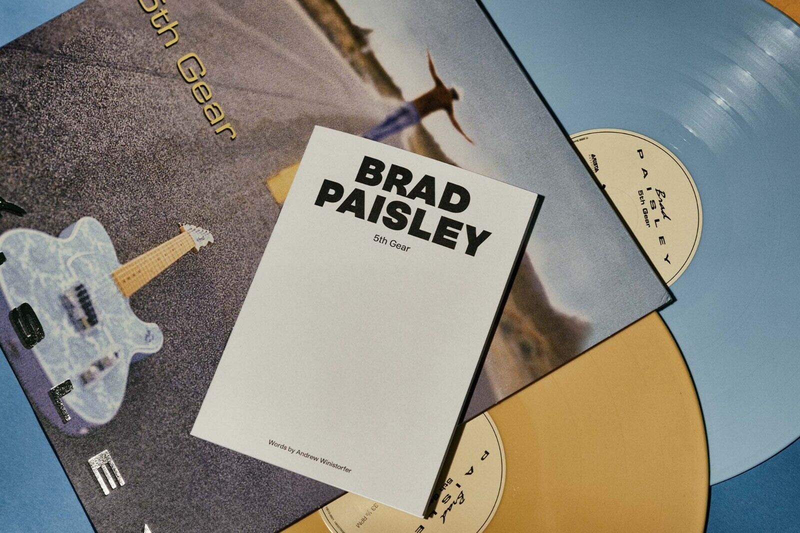 BRAD PAISLEY 5TH GEAR LIMITED YELLOW BLUE VINYL LP TICKS ONLINE LETTER TO ME NEW