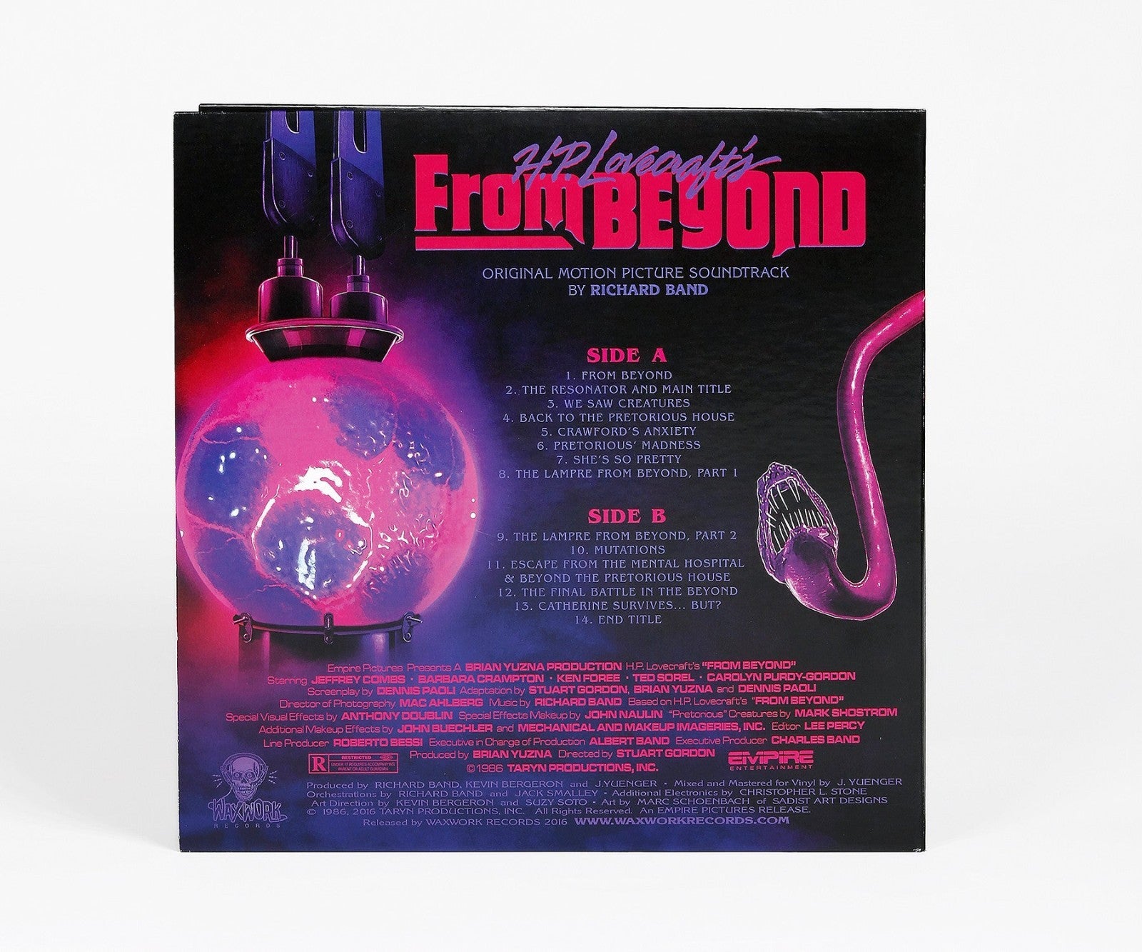 From Beyond (1986) Soundtrack Waxwork Records Purple Slime Splatter Vinyl LP