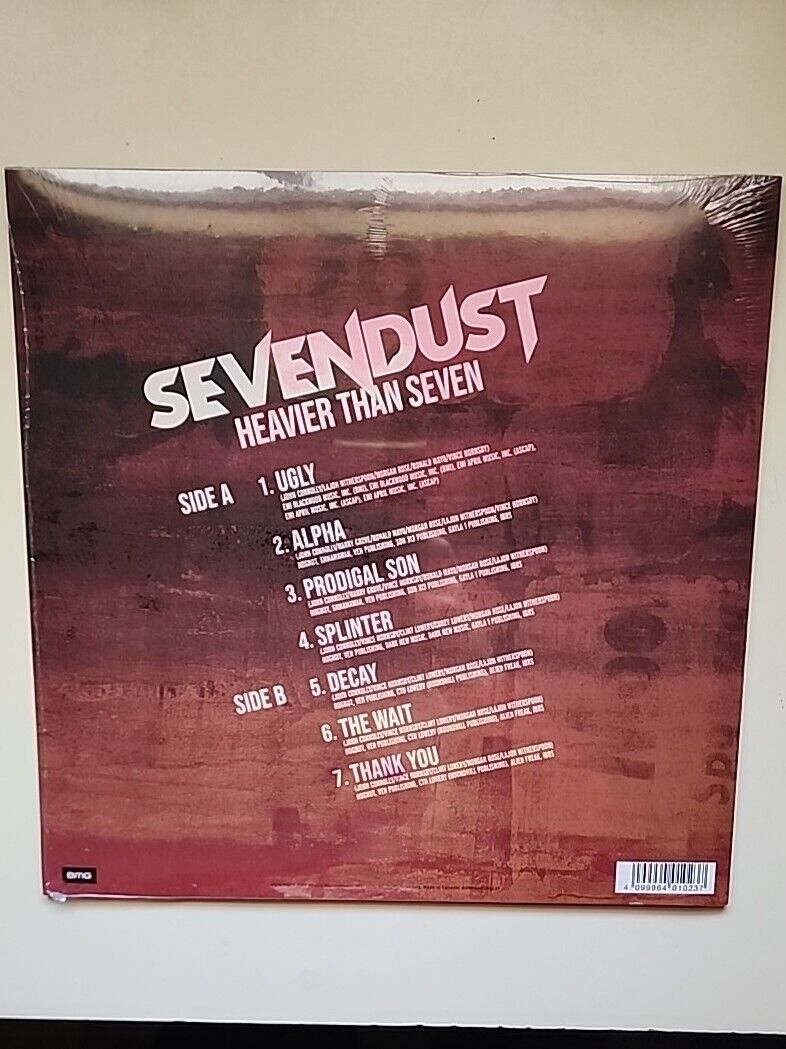 SEVENDUST Heavier Than Seven LP (RED SPLATTER Vinyl RSD ) 7 Heavy Hits Greatest