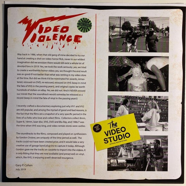 Video Violence Soundtrack Terror Vision Vinyl LP Pink & Blood Splatter LTD COLOR