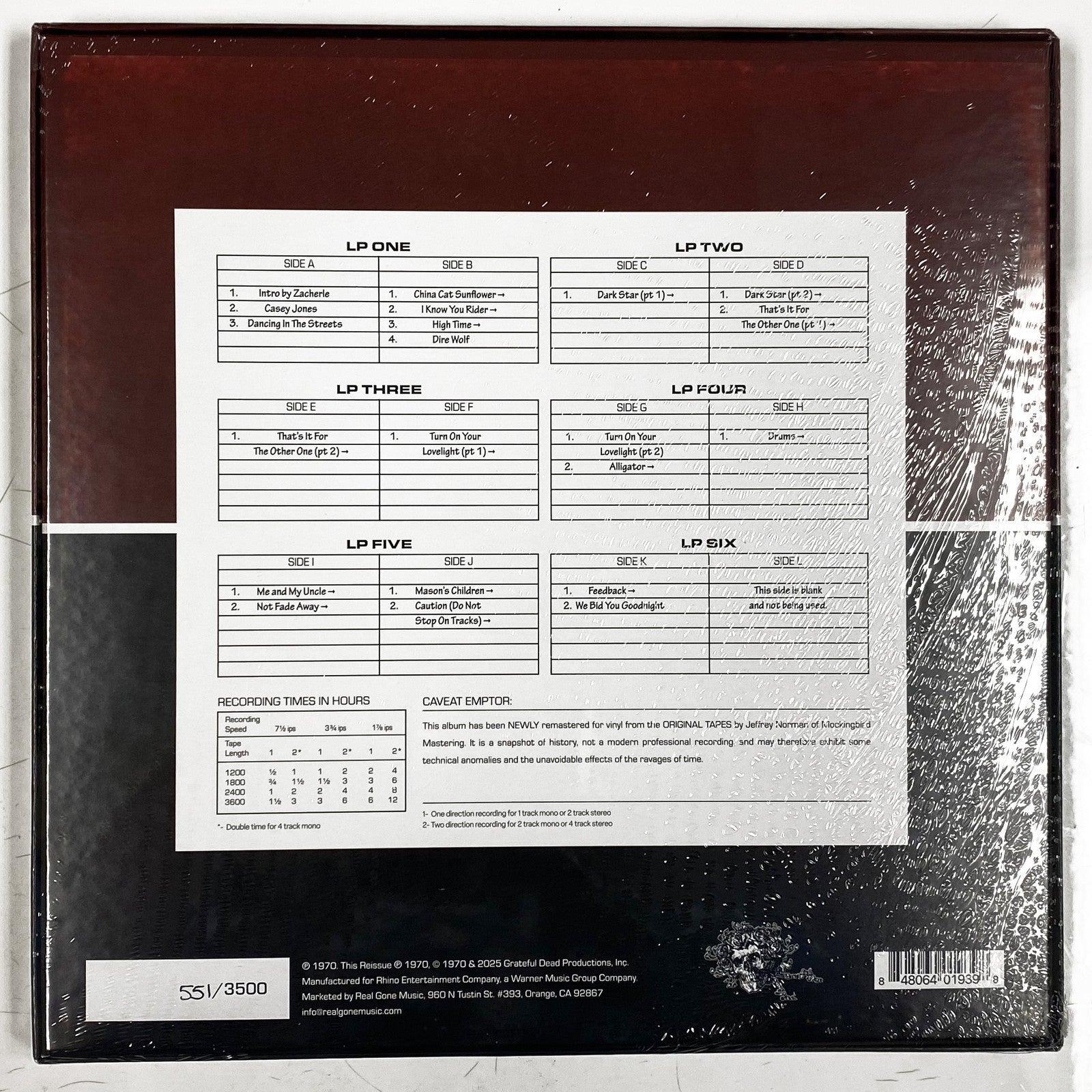 GRATEFUL DEAD-Dick's Picks Vol 4 Fillmore East 2/13-14/70 Vinyl 6 LP LTD Box Set