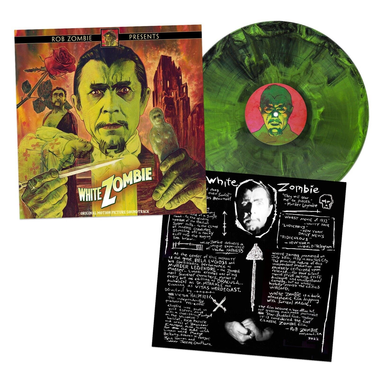Rob Zombie’s White Zombie Soundtrack OST 1ST PRESS Hand Poured Color Vinyl LP