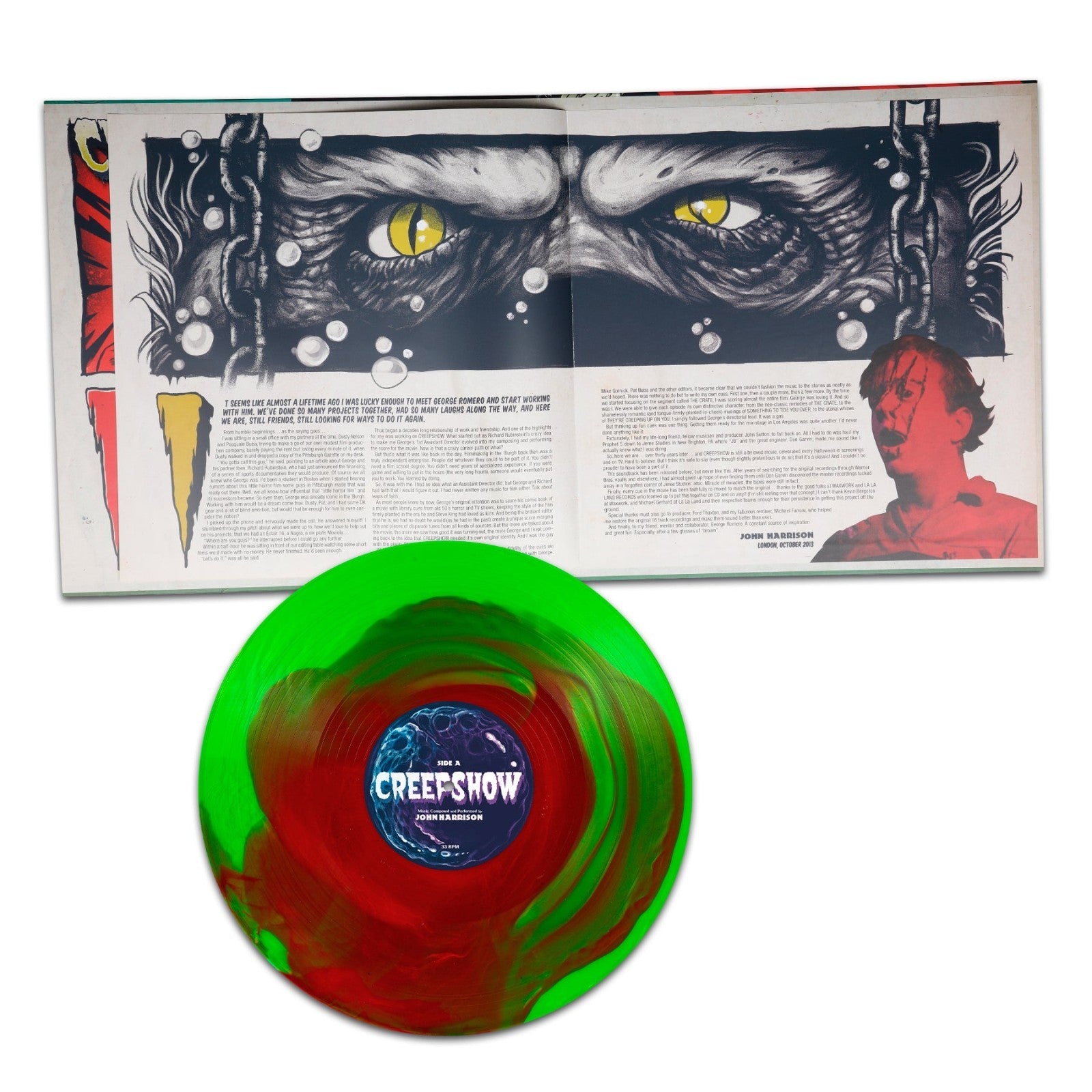 CREEPSHOW SOUNDTRACK  LTD LIMITED EDITION COLOR VINYL LP W/ BOOKLET HORROR