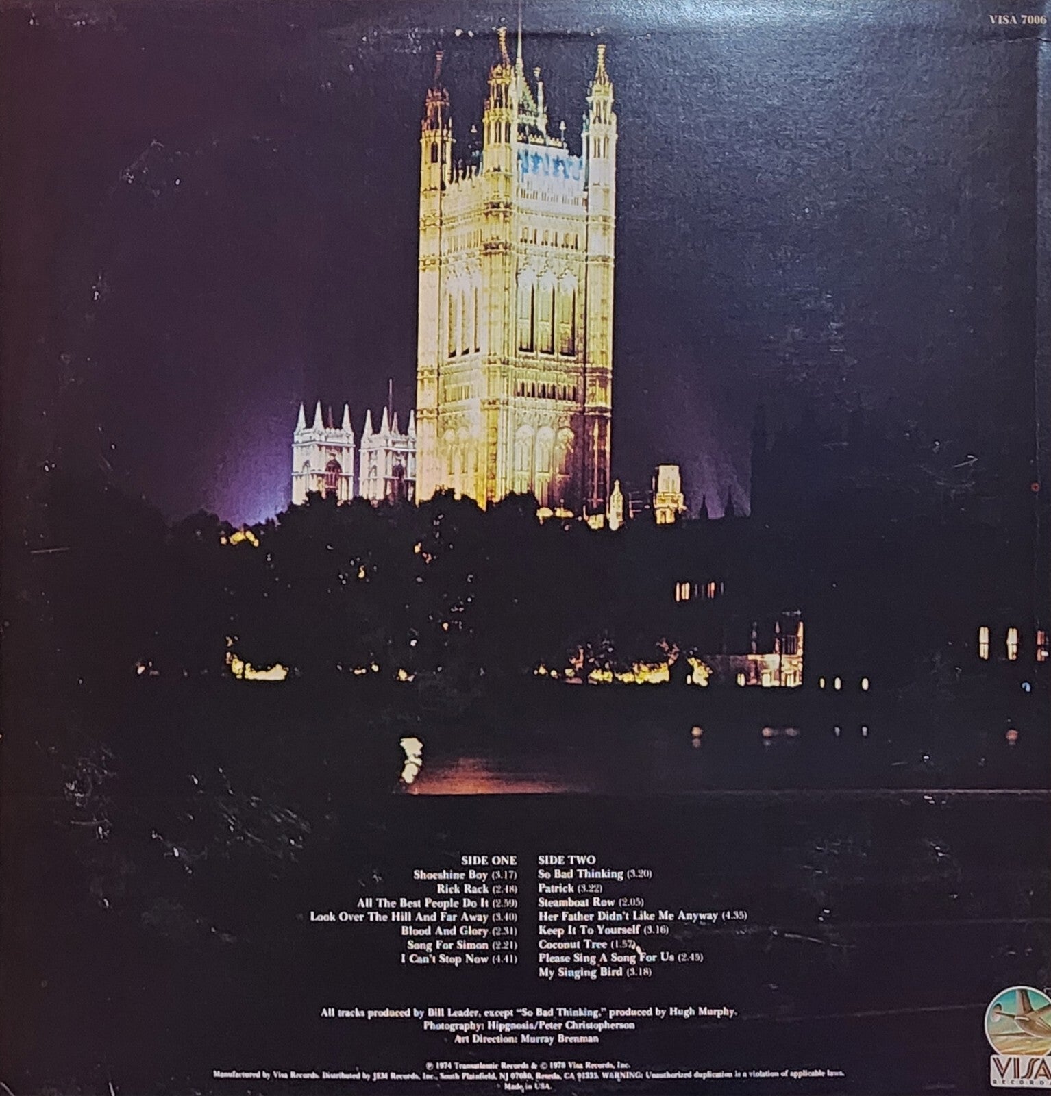 Gerry Rafferty Self Titled LP VISA 7006 1973 Transatlantic  VG++/VG+ Vinyl