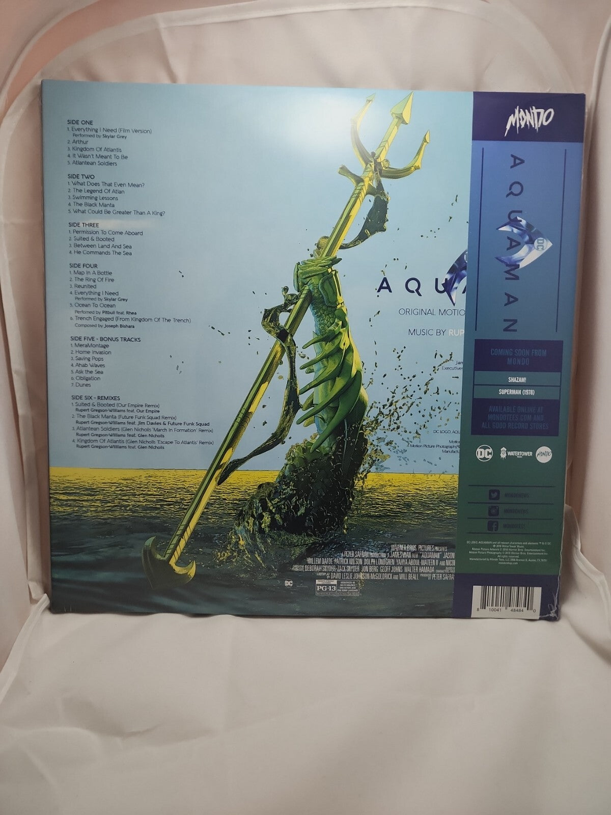 Aquaman Deluxe Soundtrack Color Splatter Vinyl 3x 180G LP MONDO EXCLUSIVE DC OST