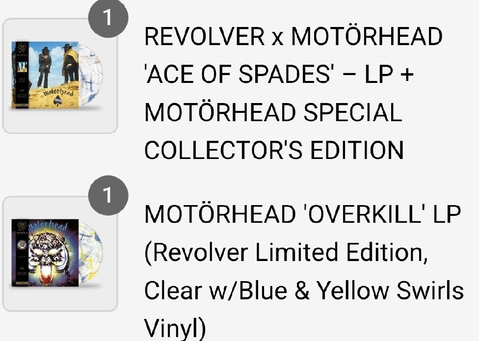 MOTÖRHEAD VINYL LP LOT Ace Of Spades Overkill REVOLVER #ed + Magazine 80’s Metal