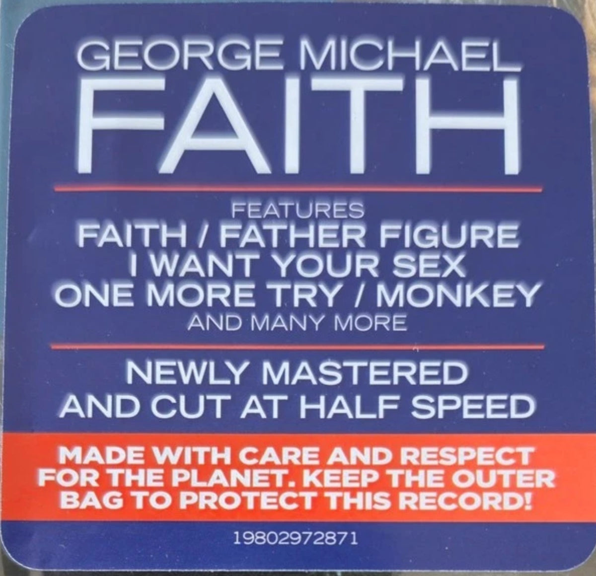 GEORGE MICHAEL - Faith (Vinyl LP) 2026 Sony NEW / SEALED HALF SPEED MASTER
