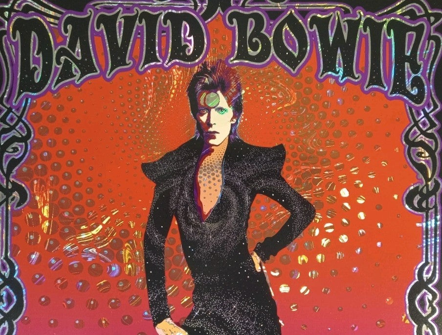 David Bowie - Ziggy Stardust - Foil Poster - Hammersmith Odeon July 1973 Dubois