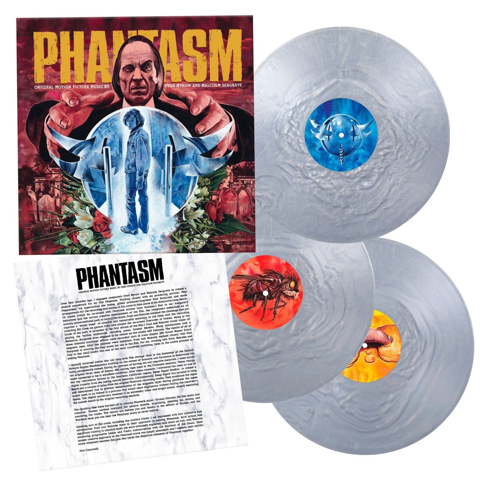 Phantasm Soundtrack SILVER VINYL Record 3x LP Mondo Horror Score Myrow Seagrave