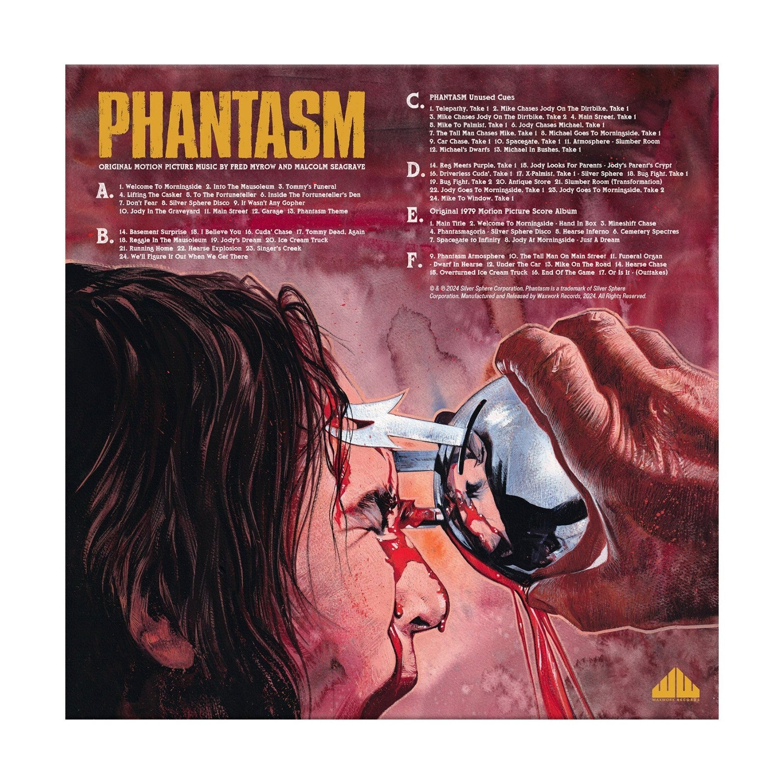 Phantasm Soundtrack SILVER VINYL Record 3x LP Mondo Horror Score Myrow Seagrave