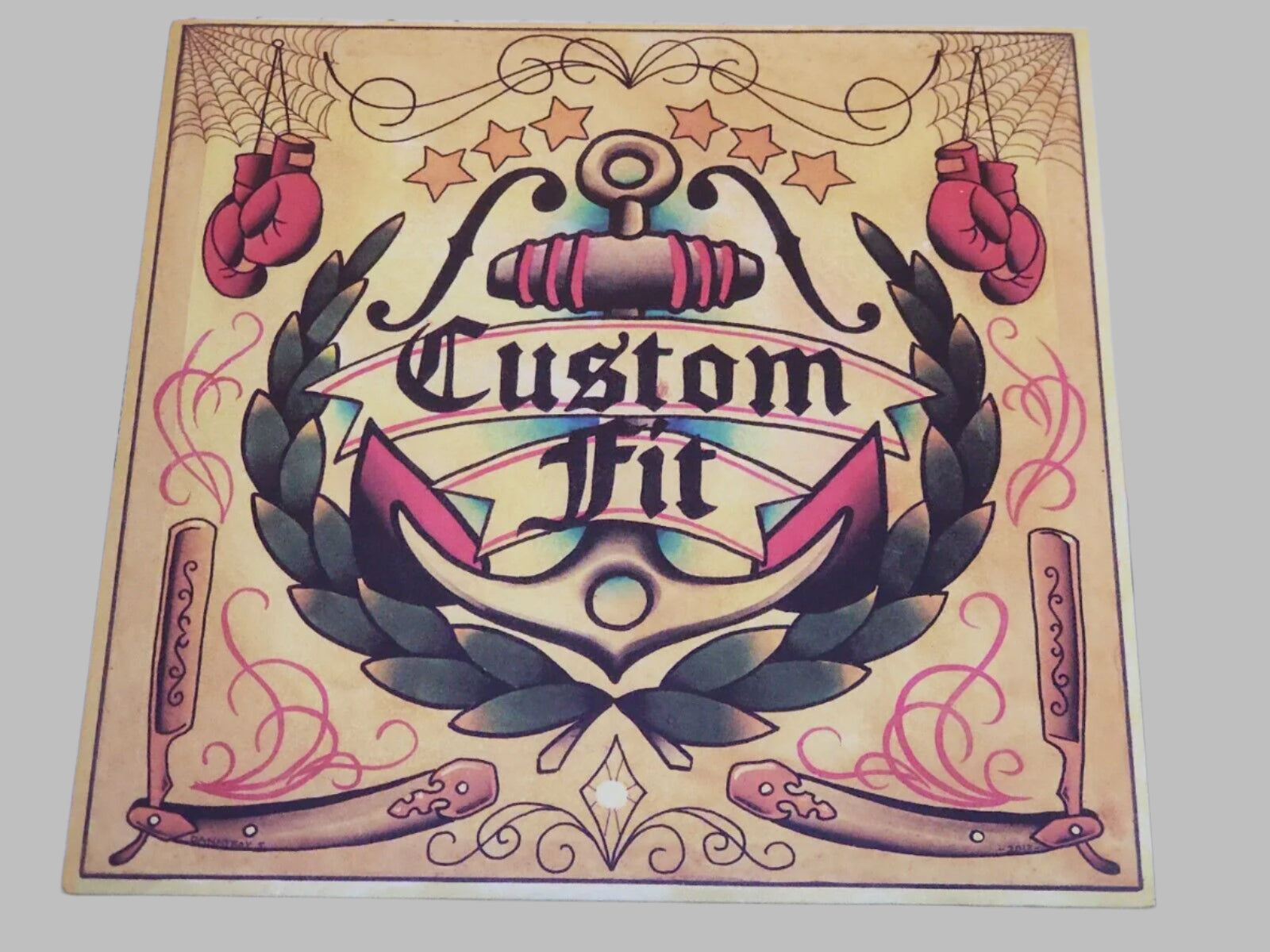 Custom Fit - Self Titled Orange Colored 12" Vinyl EP 45RPM Punk Rock Oi Cool Art