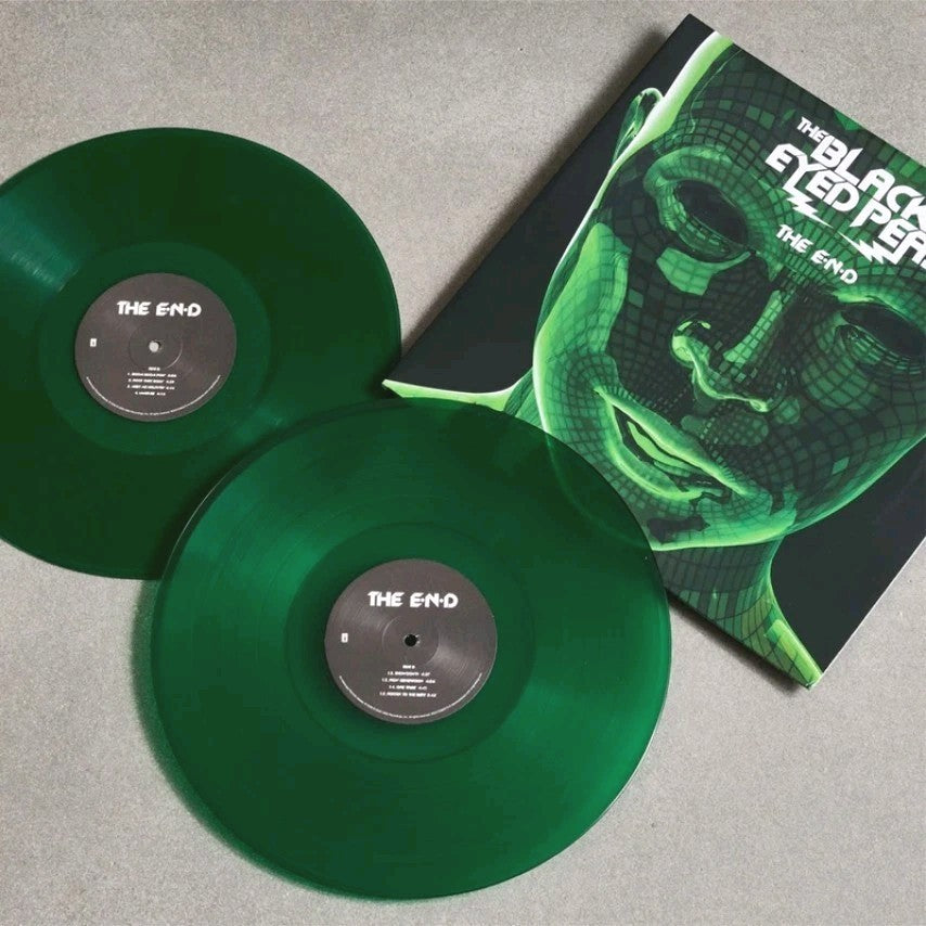 THE BLACK EYED PEAS THE E.N.D. 2 LP LIMITED GREEN VINYL BOOM POW I GOT A FEELING