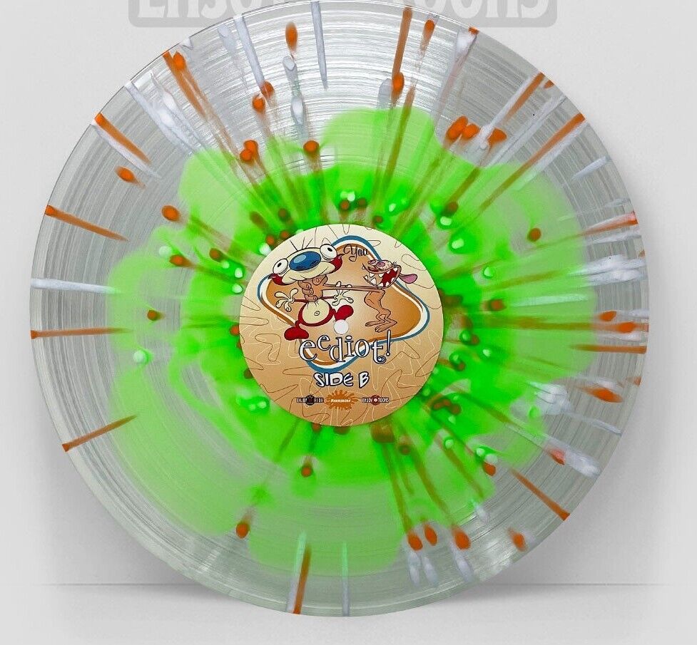 Ren and Stimpy - You Eediot! LIMITED EDITION 300 Clear Slime Green + Splatter LP