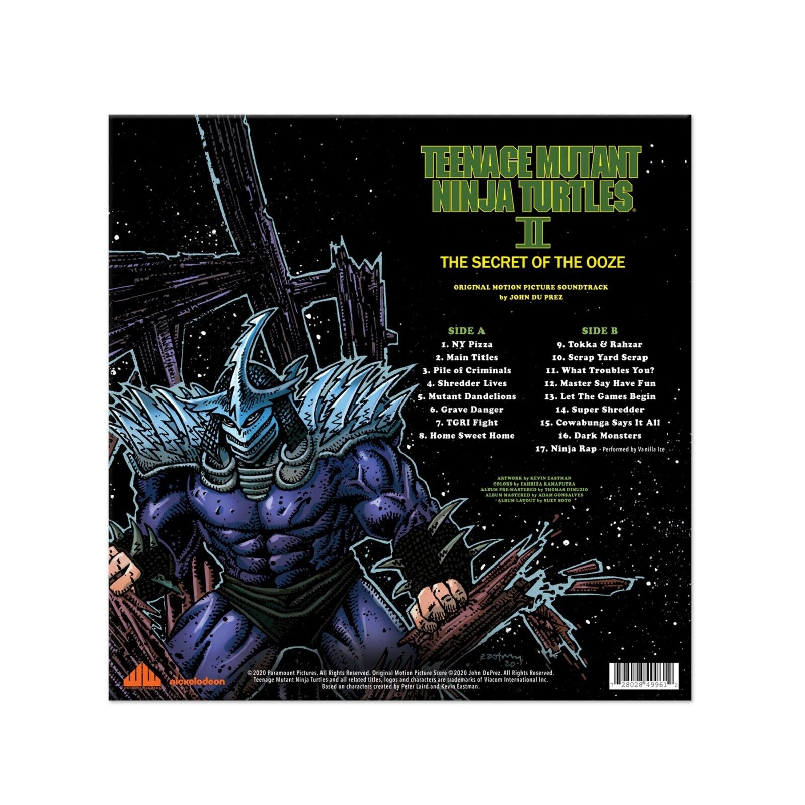 Teenage Mutant Ninja Turtles TMNT Part II Secret of the Ooze Vinyl LP Ninja Rap