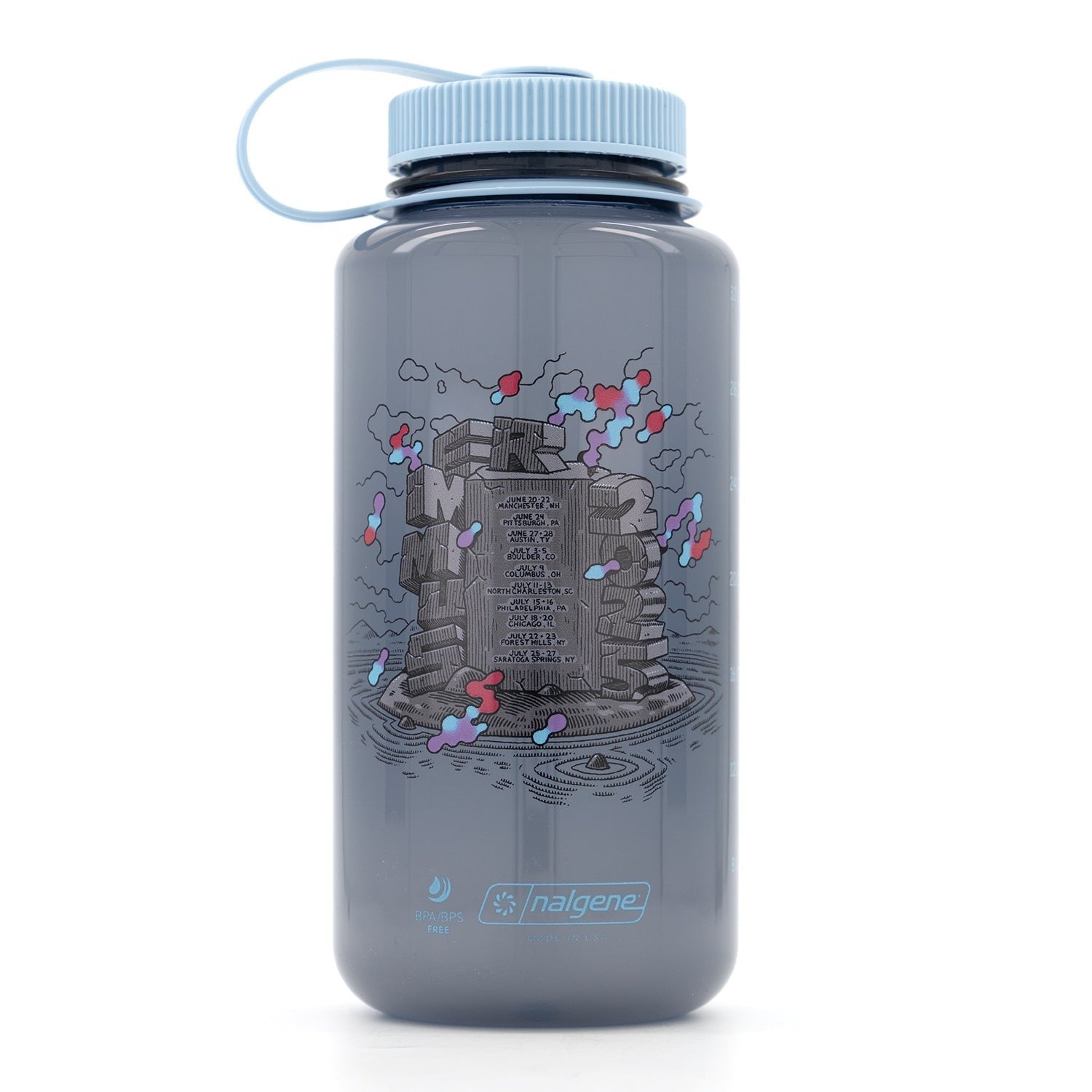 Phish Nalgene Bottle 2025 STONED SUMMER TOUR Official Merch PA CO OH IL Chicago
