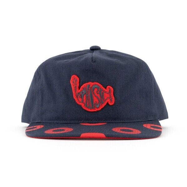 Phish Donut Brim Logo Embroidered Ball Cap Dad Hat Red Navy Blue Dry Goods NEW