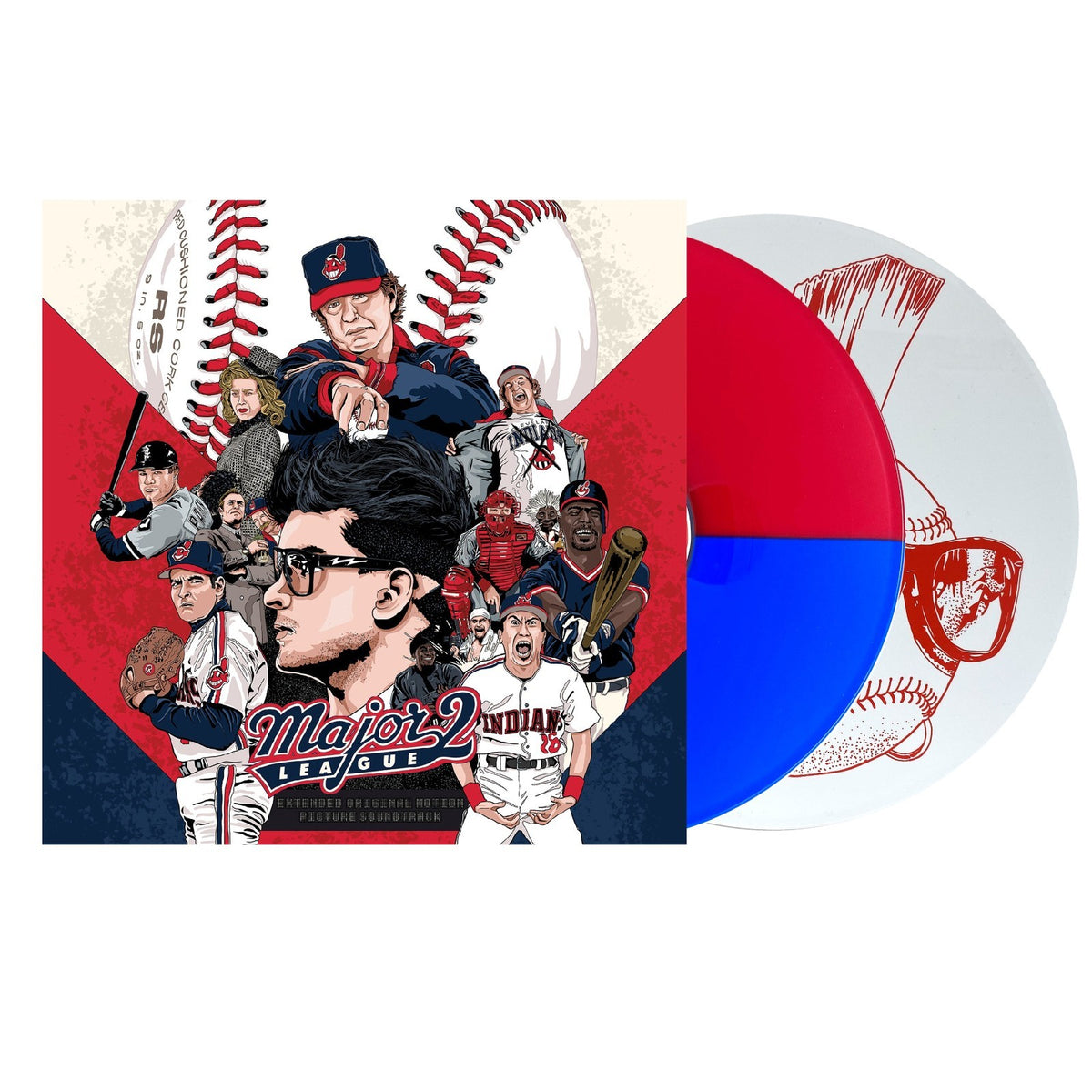 MAJOR LEAGUE 2 SOUNDTRACK LP Vinyl Record WILD THING ETCHING Cleveland Split Col