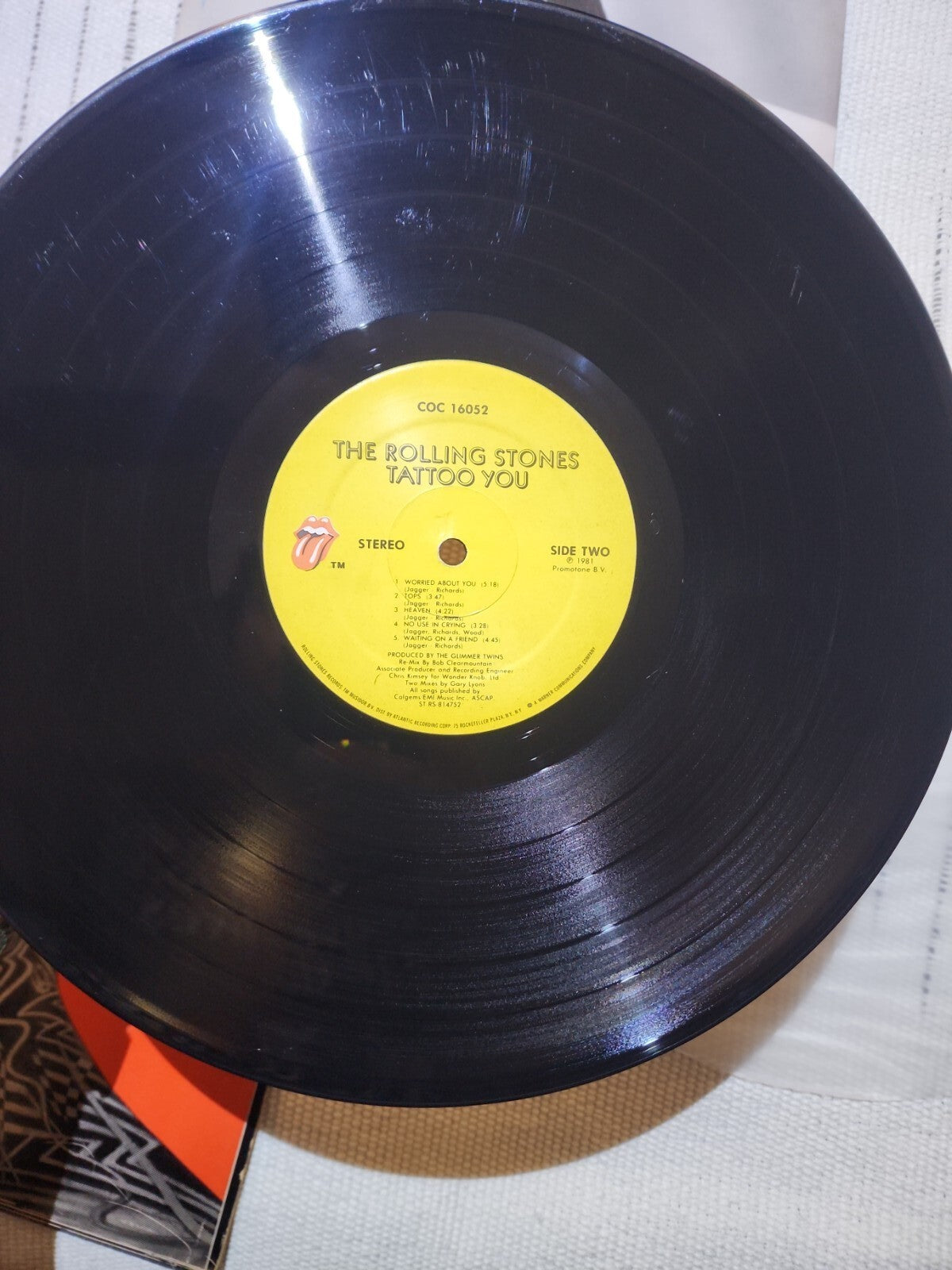 Rolling Stones LP - Tattoo You- COC 16052 Original 1981 1st Press LP No Bar Code