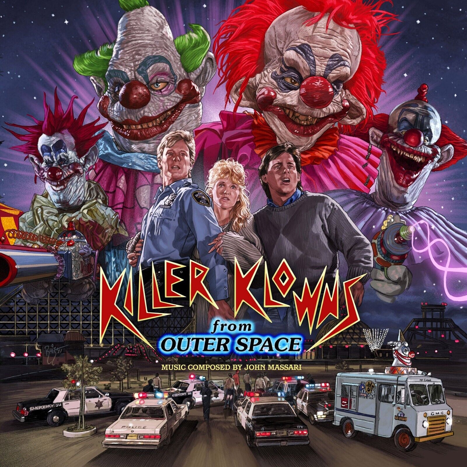 Killer Klowns From Outer Space Soundtrack 180G Colored Vinyl Waxwork Horror OST