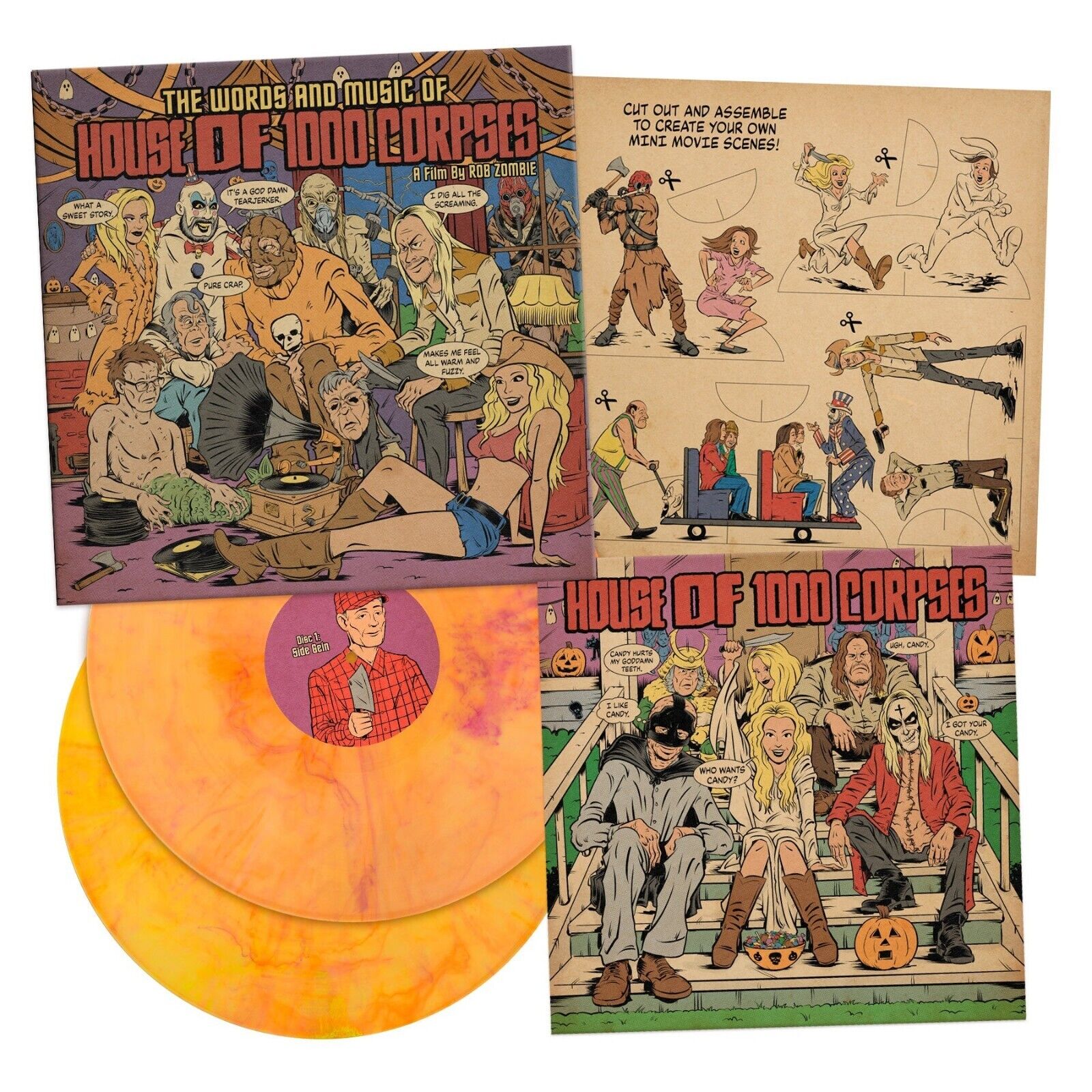 House of 1000 Corpses THE WORDS AND MUSIC OF Vinyl + 28 PG Booklet Read Along