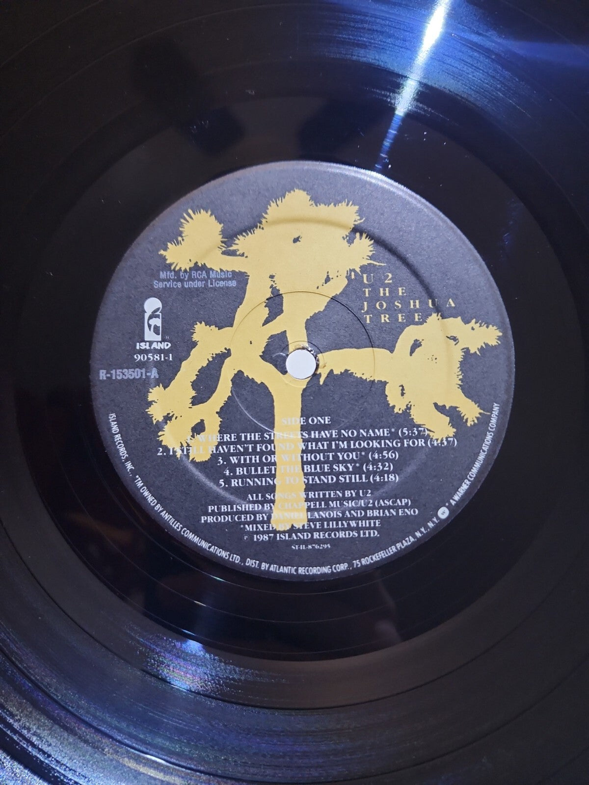 U2 JOSHUA TREE EX/VG+ 1987 RCA ISLAND USED VINYL LP LYRICS POSTER R-153501