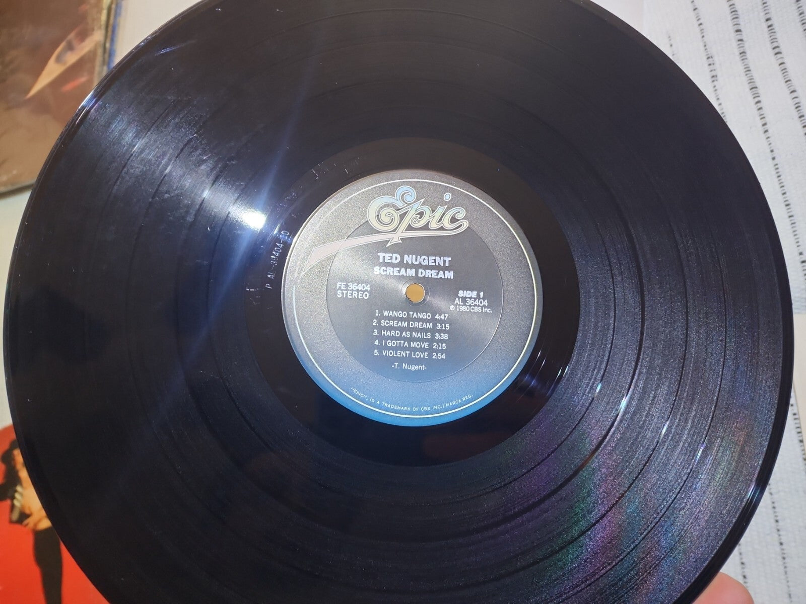 Ted Nugent: Scream Dream 1980 LP   Epic FE 36404 Original First Press Rock Vinyl