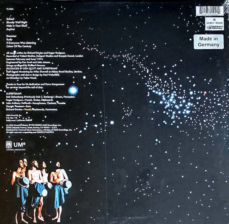 SUPERTRAMP CRIME OF THE CENTURY 180-GRAM 50th Anniv HALF-SPEED MASTERED VINYL LP