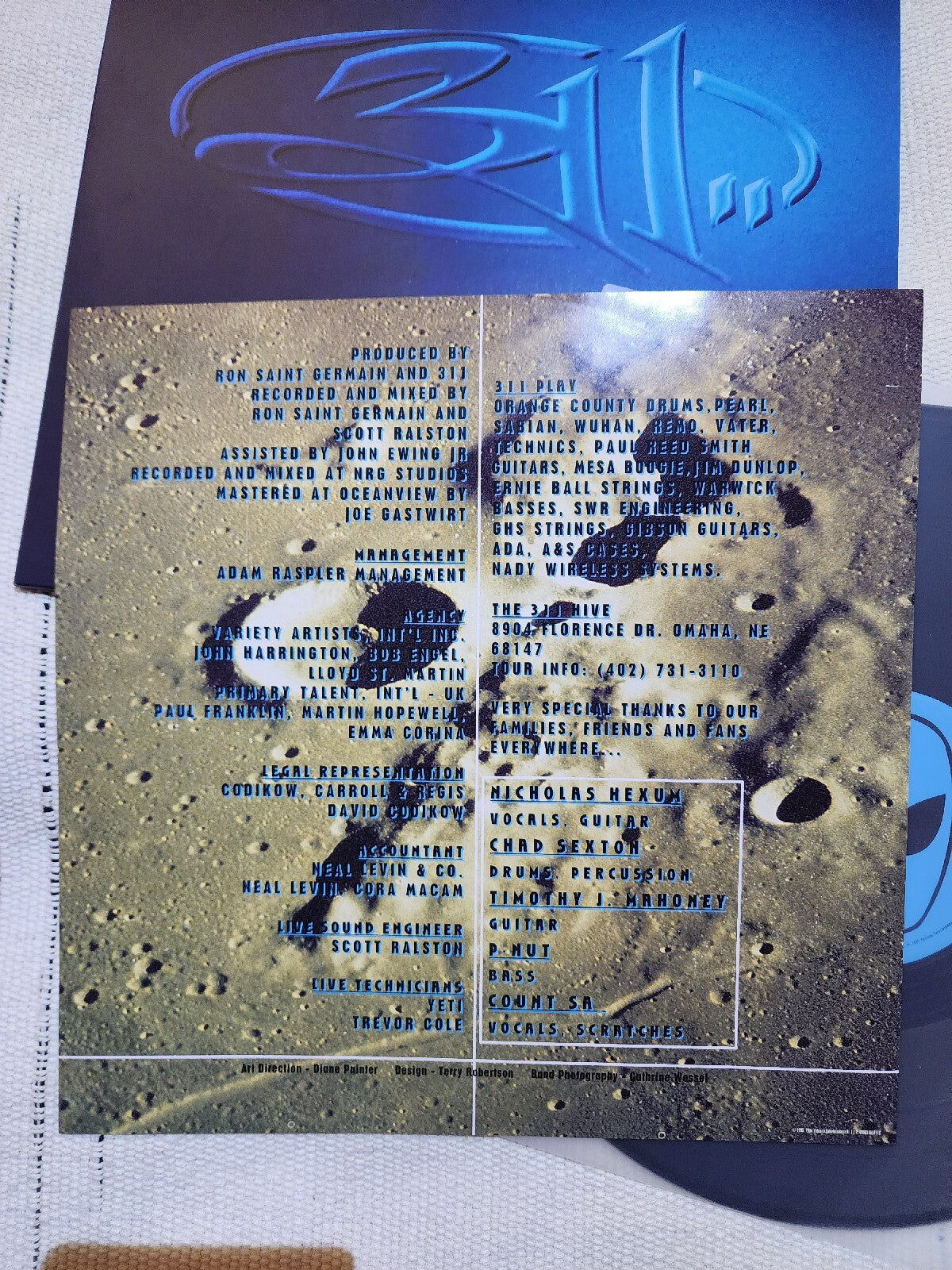 311 SELF TITLED - Vinyl Record 2 LP 180g RTI Audiophile Repress 90s BLUE Album