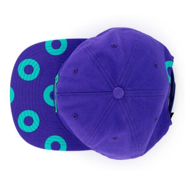 Phish Donut Brim Logo Embroidered Ball Cap Dad Hat Purple + Teal Dry Goods NEW