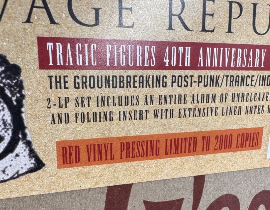 SAVAGE REPUBLIC Tragic Figures ORIGNAL PUNK REISSUE 1982 Stamped LP SEALED RED