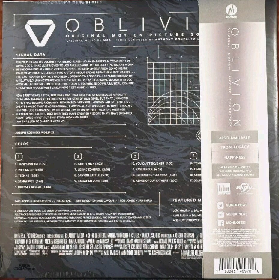 Oblivion Tom Cruise Vinyl Record Original Motion Picture Soundtrack 2 LP OST M83