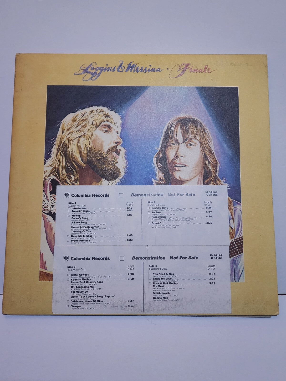 Loggins & Messina- Finale Live Vinyl 2 LP NM White Label Promo 1977 COUNTRY ROCK