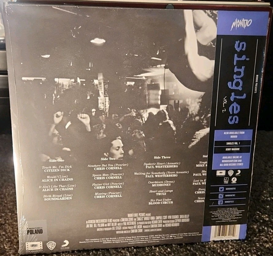 SINGLES Vol. 2 Soundtrack - 2 LP 180-gram Translucent Blue Colored Vinyl SEALED!