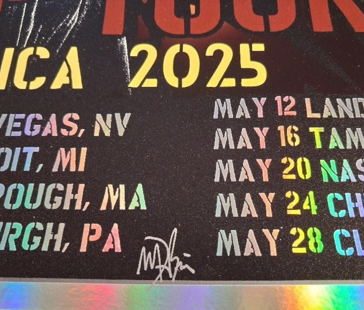 AC/DC EUROPE 2025 TOUR AUTHENTIC FOIL Poster Exclusive LIMITED EDITION Power Up