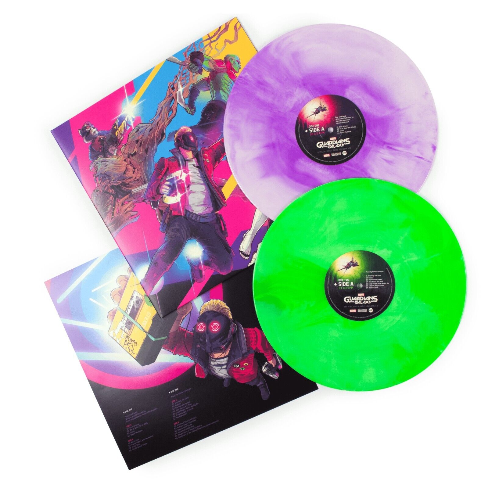 Guardians Of The Galaxy Marvel OST MONDO Purple & Green Color Vinyl 2 LP