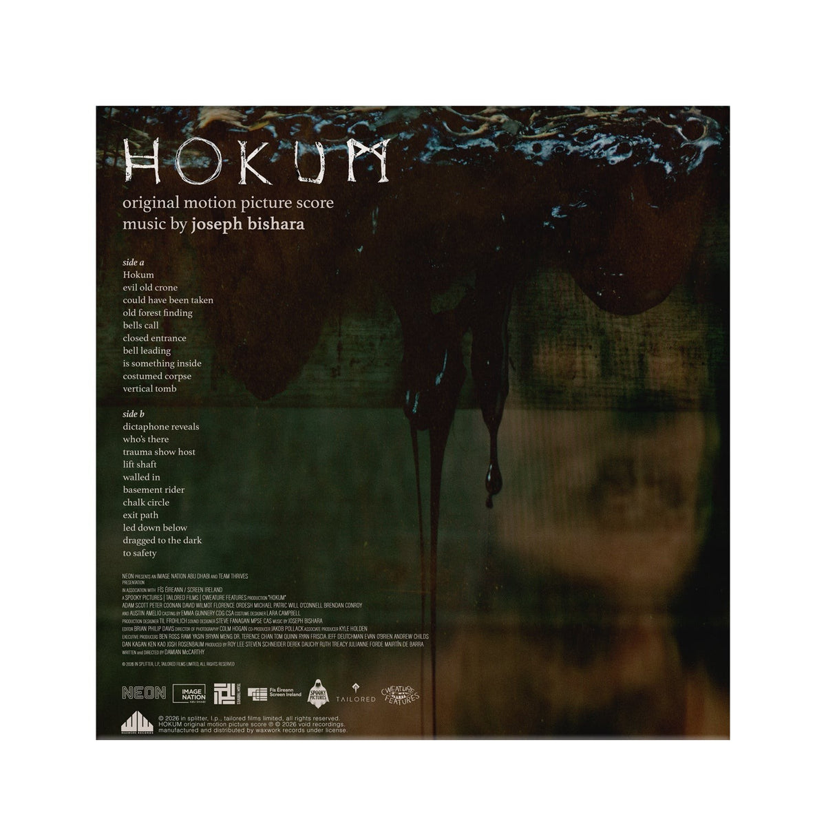 Hokum (2026) Original Soundtrack VINYL LP LIMITED COLOR Joseph Bishara Score
