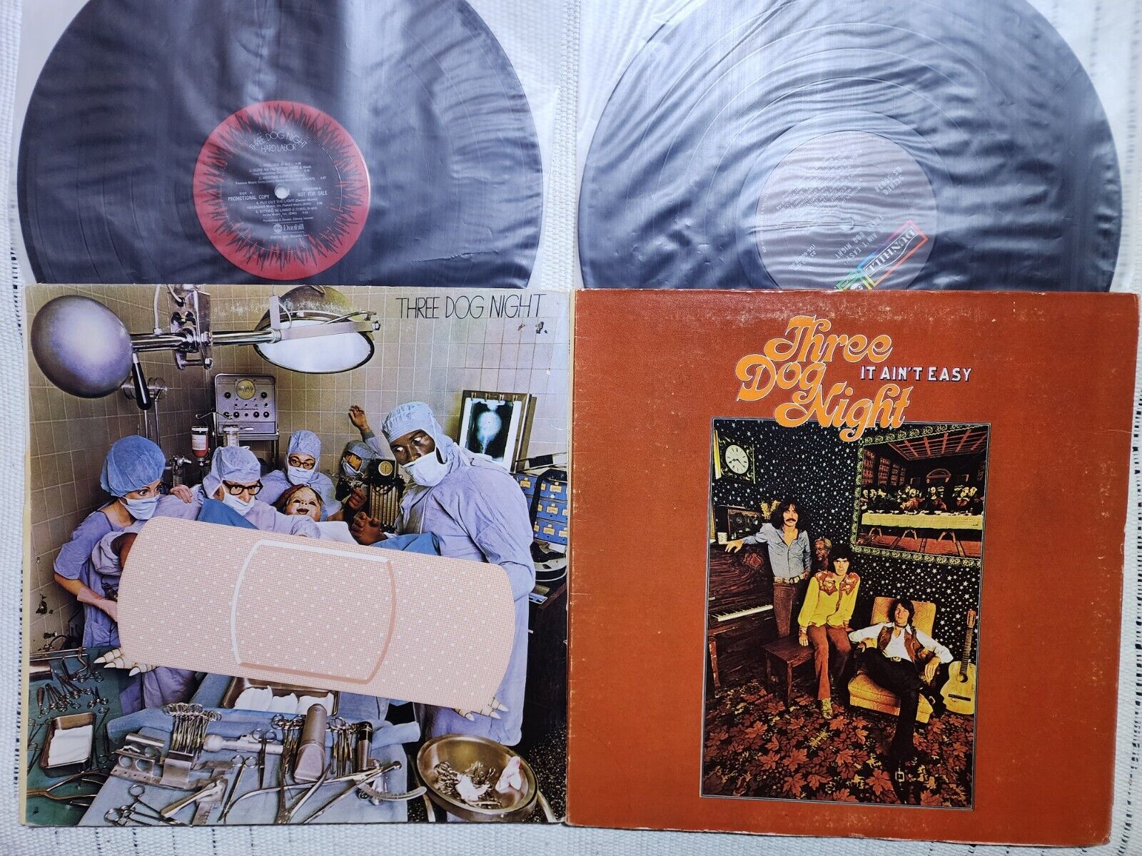 Three Dog Night Promo VINYL LP LOT ( Hard Labor + It Ain't Easy ) Used Records
