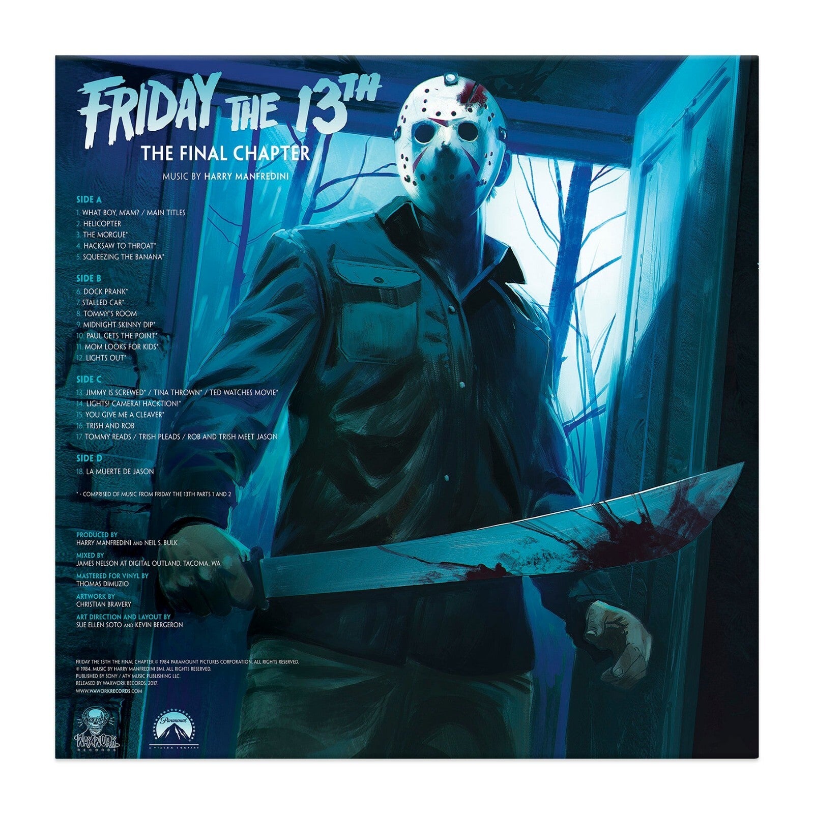 Friday The 13th PART 4 Final Chapter – 2x Bone & Blood Variant Colored Vinyl LP
