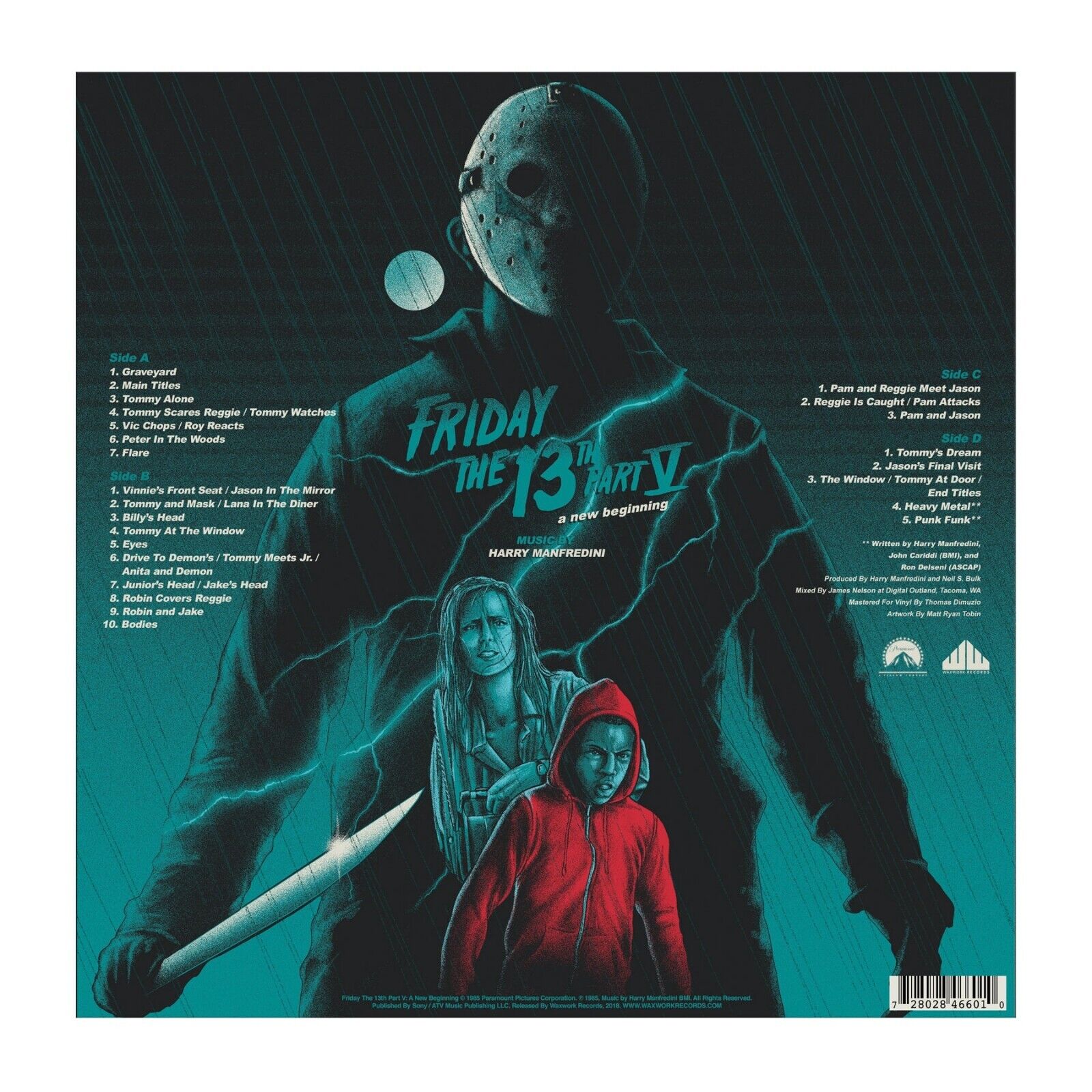Friday the 13th Part V 5 : A New Beginning Horror Soundtrack Vinyl Color Variant